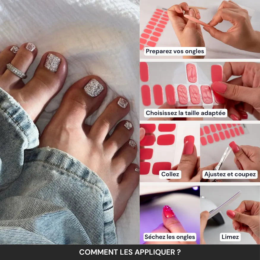 Kit Pédicure en Gel Argenté
