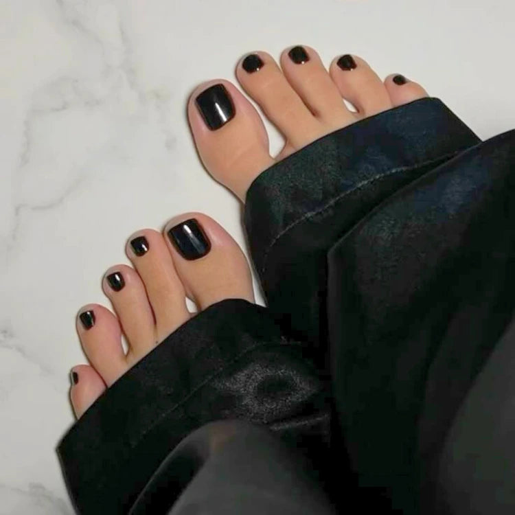 Kit Pédicure en Gel Noir Uni