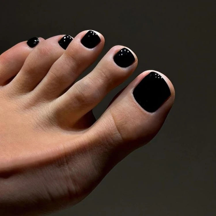 Kit Pédicure en Gel Noir Uni