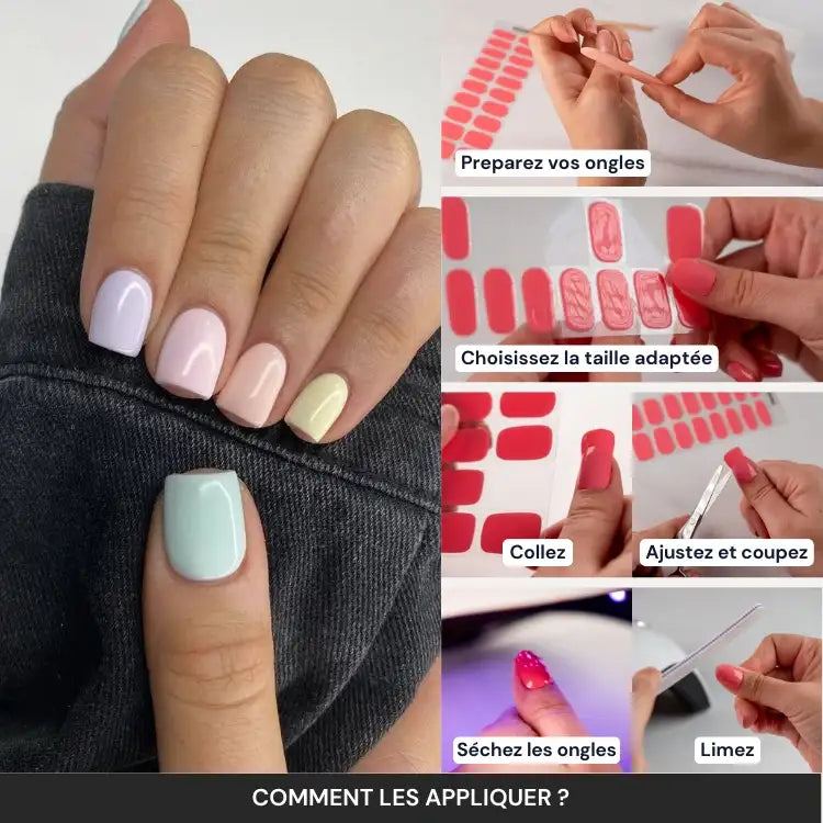 Kit Ongle En Gel Pastel Multicolore