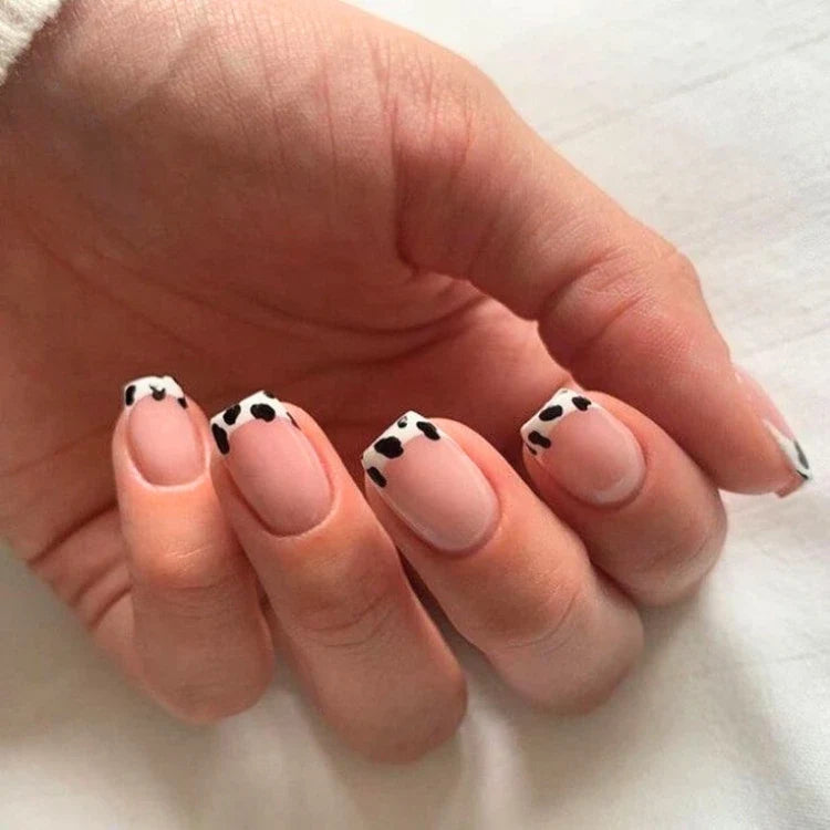 Kit Ongles en Gel Motif Tacheté French