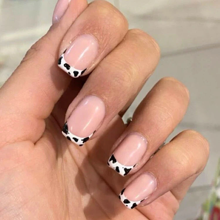 Kit Ongles en Gel Motif Tacheté French