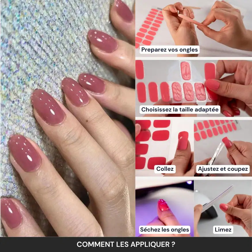 Kit Ongle En Gel Rose Foncé