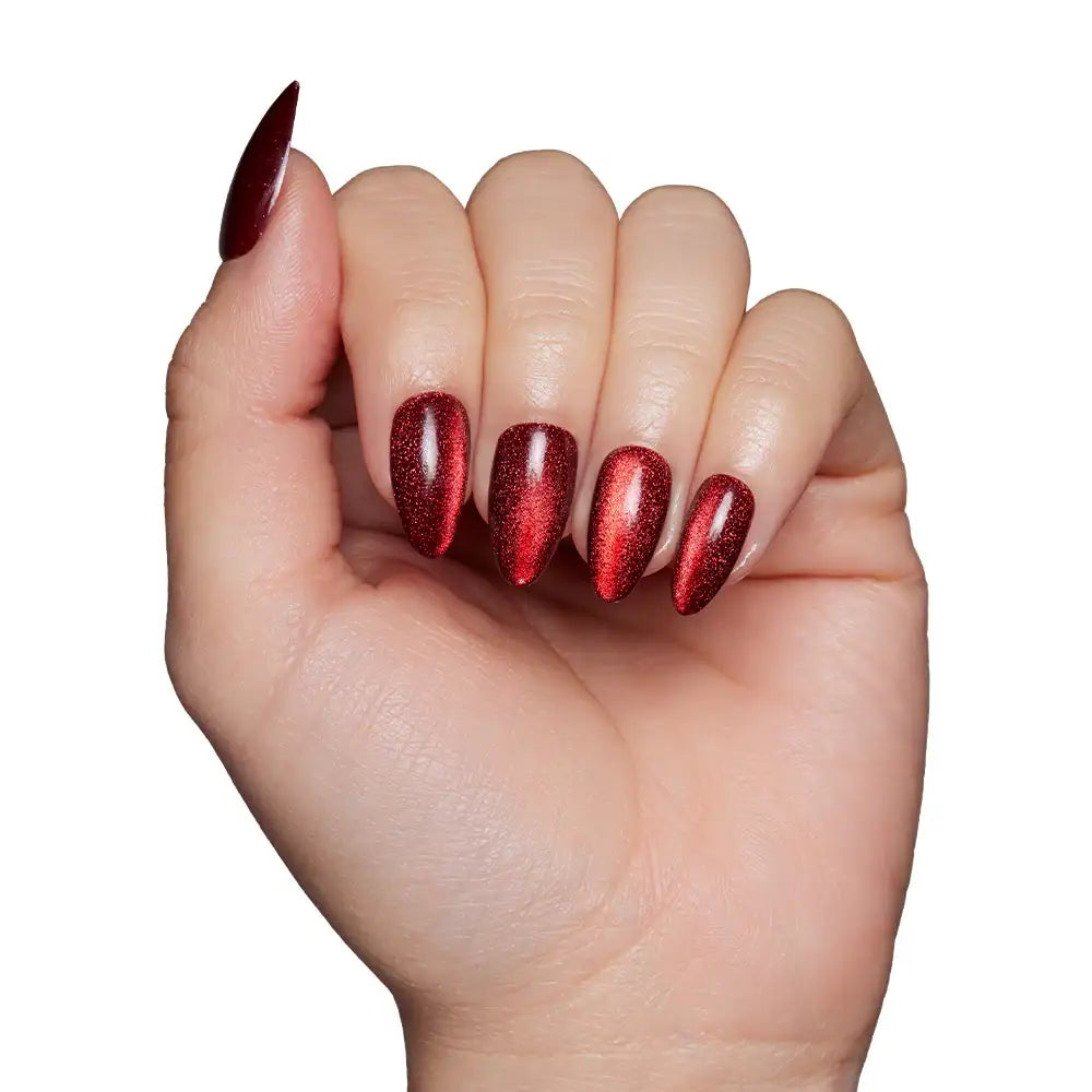 Kit Ongle En Gel Rouge Pailleté Chromé