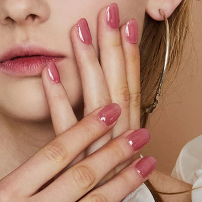 Image ongles gel rose