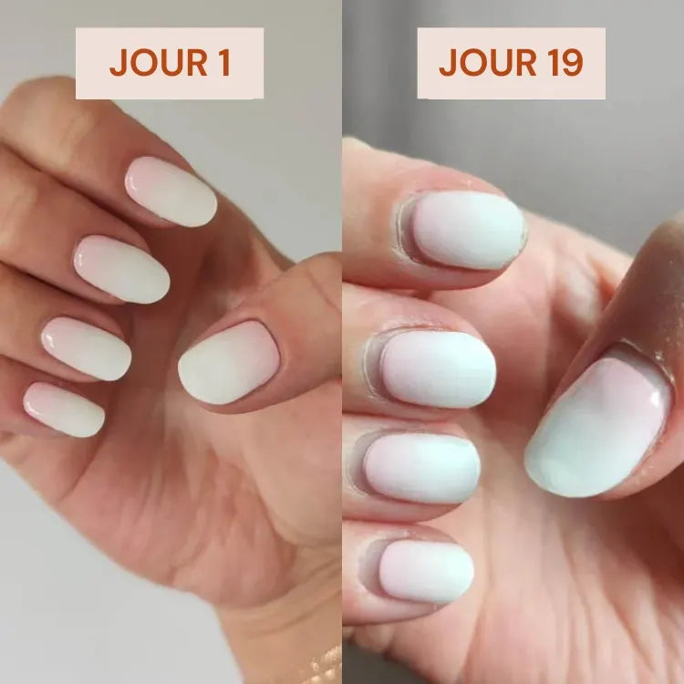 Manucure jour 1 et jour 19
