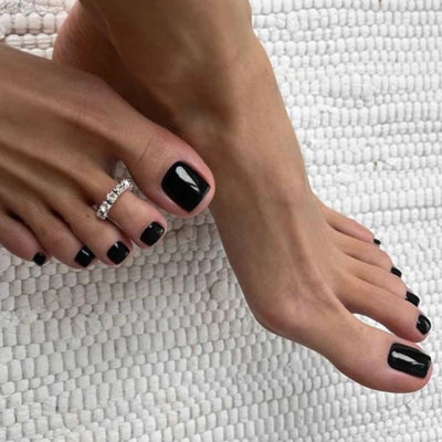 Kit Pédicure en Gel Noir Uni