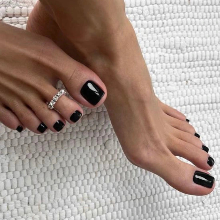 Kit Pédicure en Gel Noir Uni