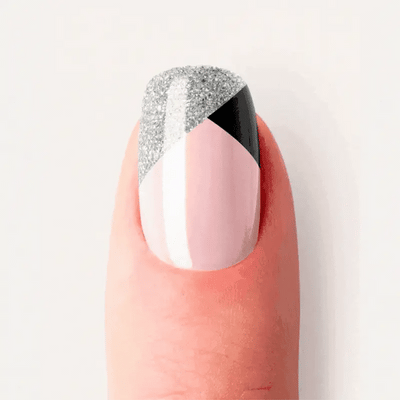 Kit Ongle En Gel Noir et Argent