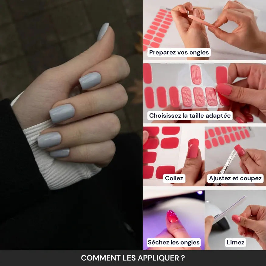 Tuto : comment appliquer les bandes de gel gris