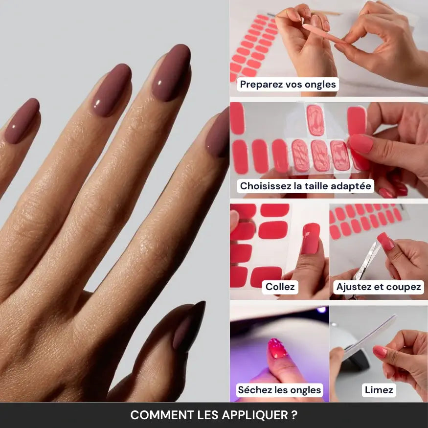 Tuto : comment appliquer les bandes en gel prune