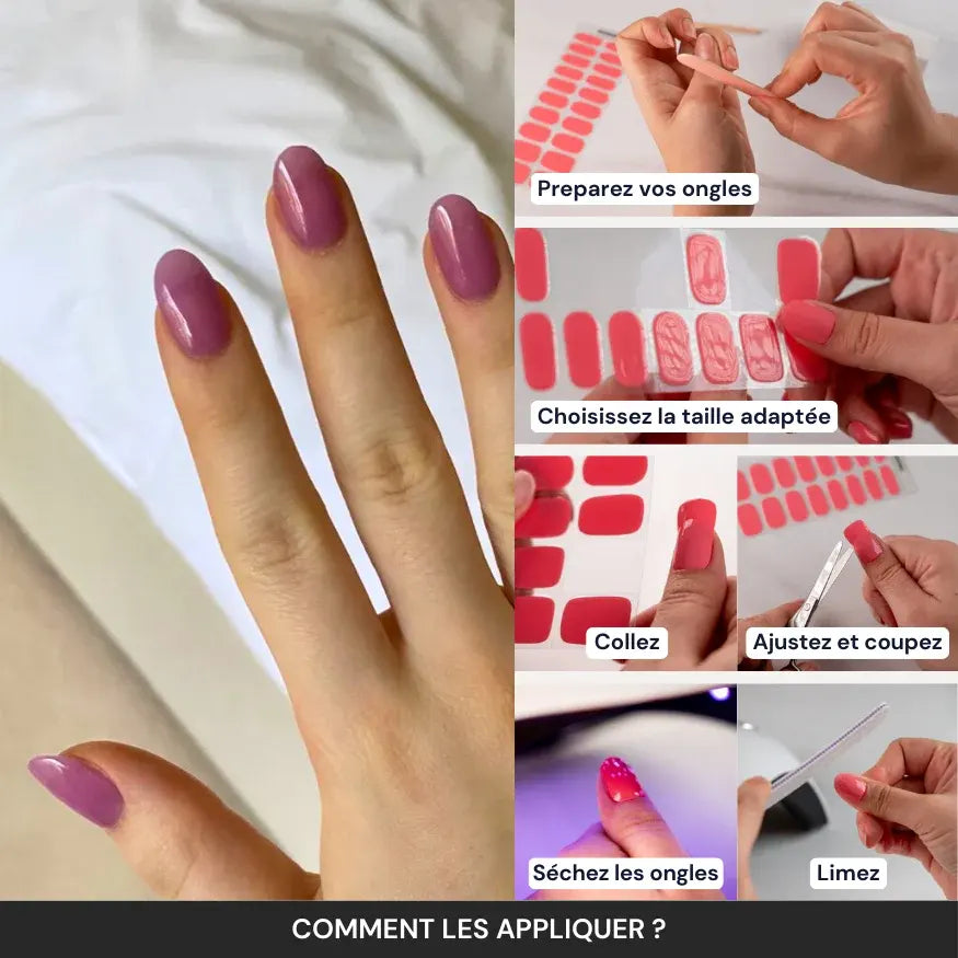 Tuto : Comment appliquer les bandes en gel violet