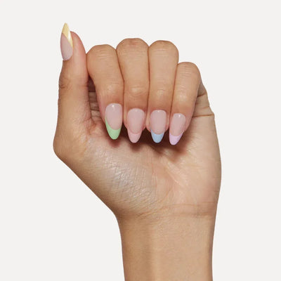 Kit Ongle En Gel French Pastel Multicolore