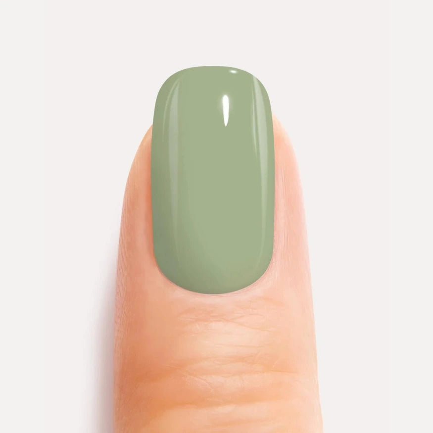 Ongle En Gel Vert Pastel Close Up