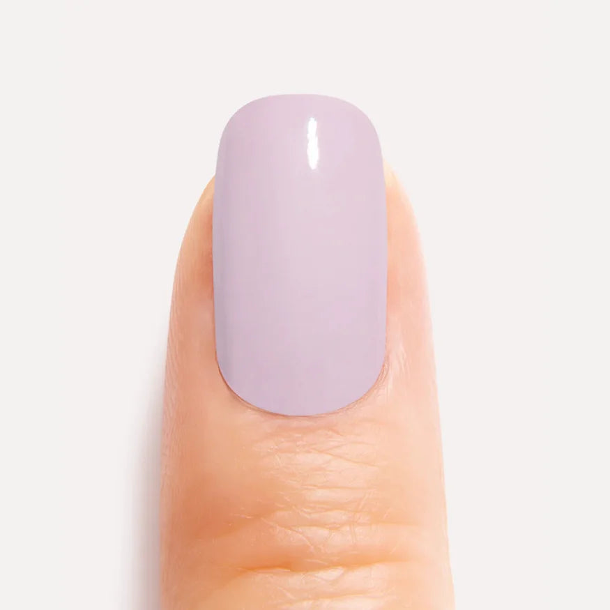 Ongle En Gel Violet Pastel Close Up