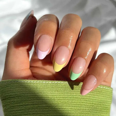 Kit Ongle En Gel French Pastel Multicolore