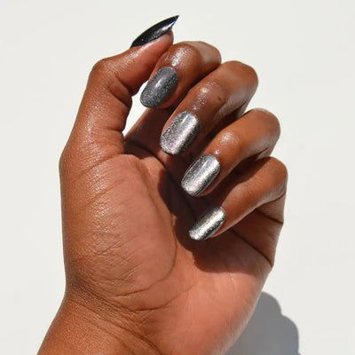 Kit Ongle En Gel Noir Argenté